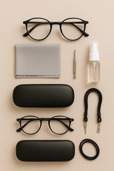 Accesorios imprescindibles para gafas: limpieza, protección y comodidad